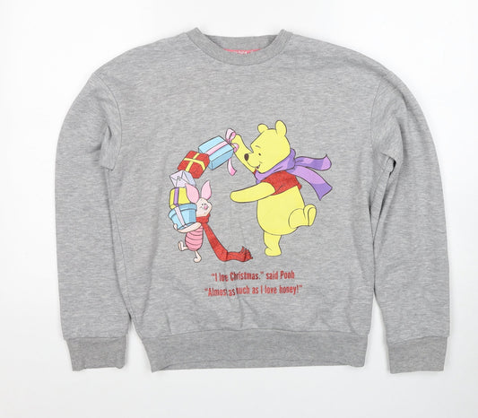 Womens UK Size 4 Disney Grey Pullover Sweatshirt