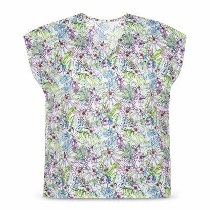 Papaya Womens Multicoloured Geometric Polyester Basic Blouse Size S V-Neck