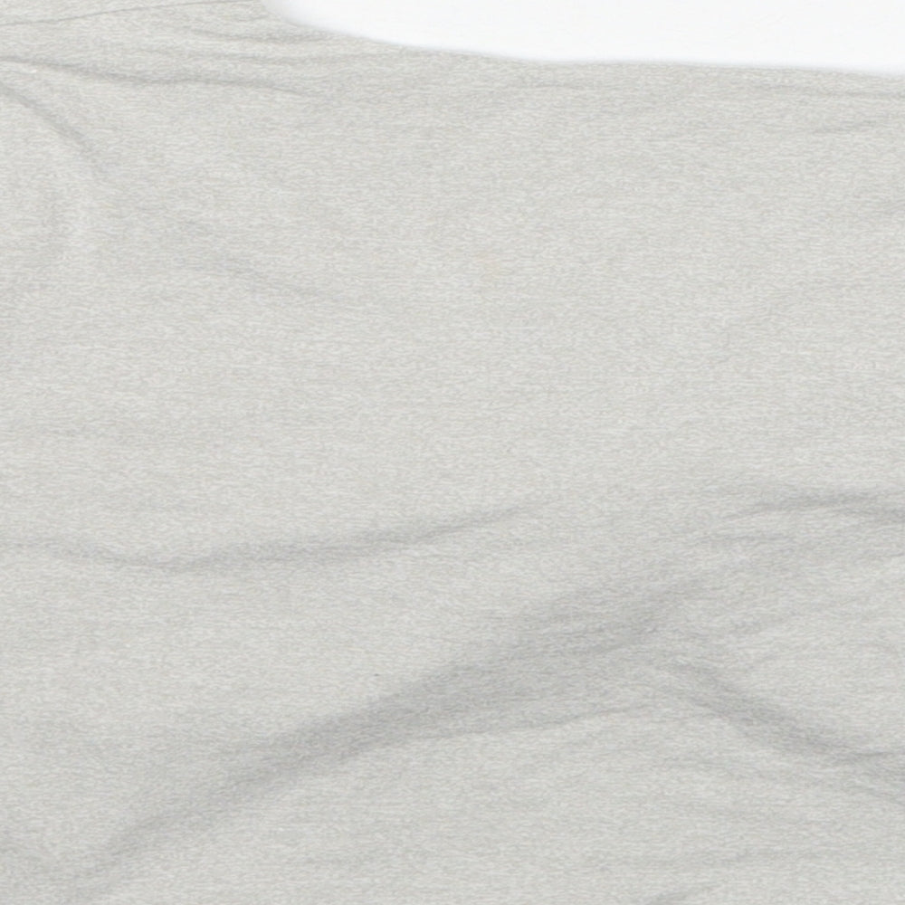 OhPolly Womens Grey Cotton Basic Tank Size 12 V-Neck - Twist Detail