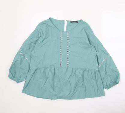 Womens UK Size 12 Marks and Spencer Green Basic Blouse