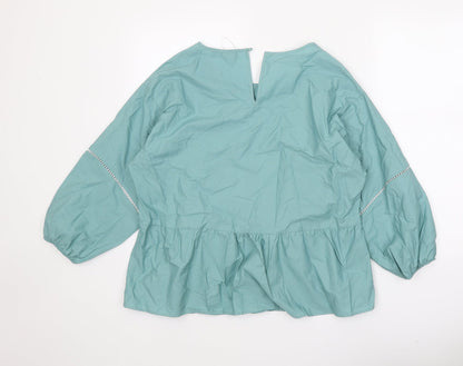 Womens UK Size 12 Marks and Spencer Green Basic Blouse