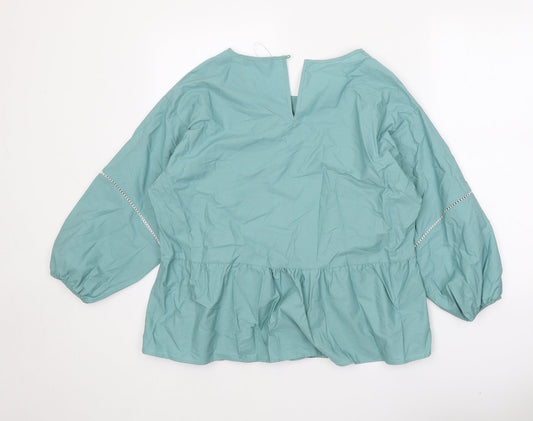 Womens UK Size 12 Marks and Spencer Green Basic Blouse