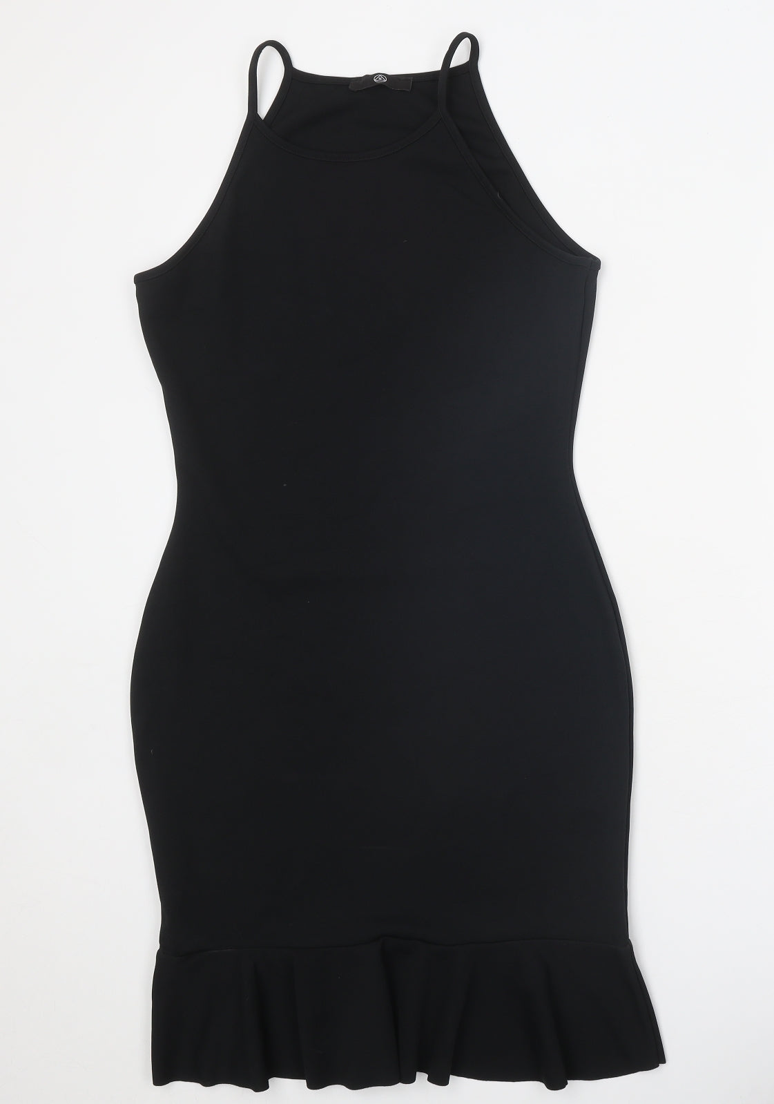 Missguided Womens Black Polyester Bodycon Size 12 Round Neck Pullover