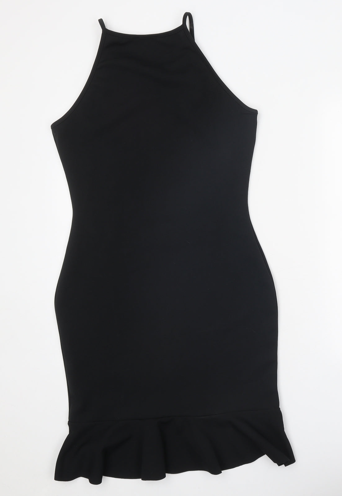 Missguided Womens Black Polyester Bodycon Size 12 Round Neck Pullover