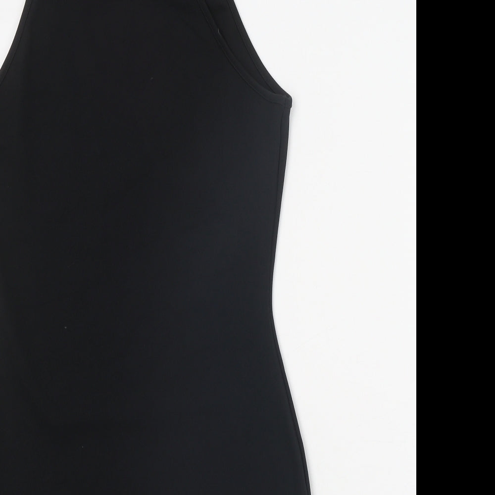 Missguided Womens Black Polyester Bodycon Size 12 Round Neck Pullover