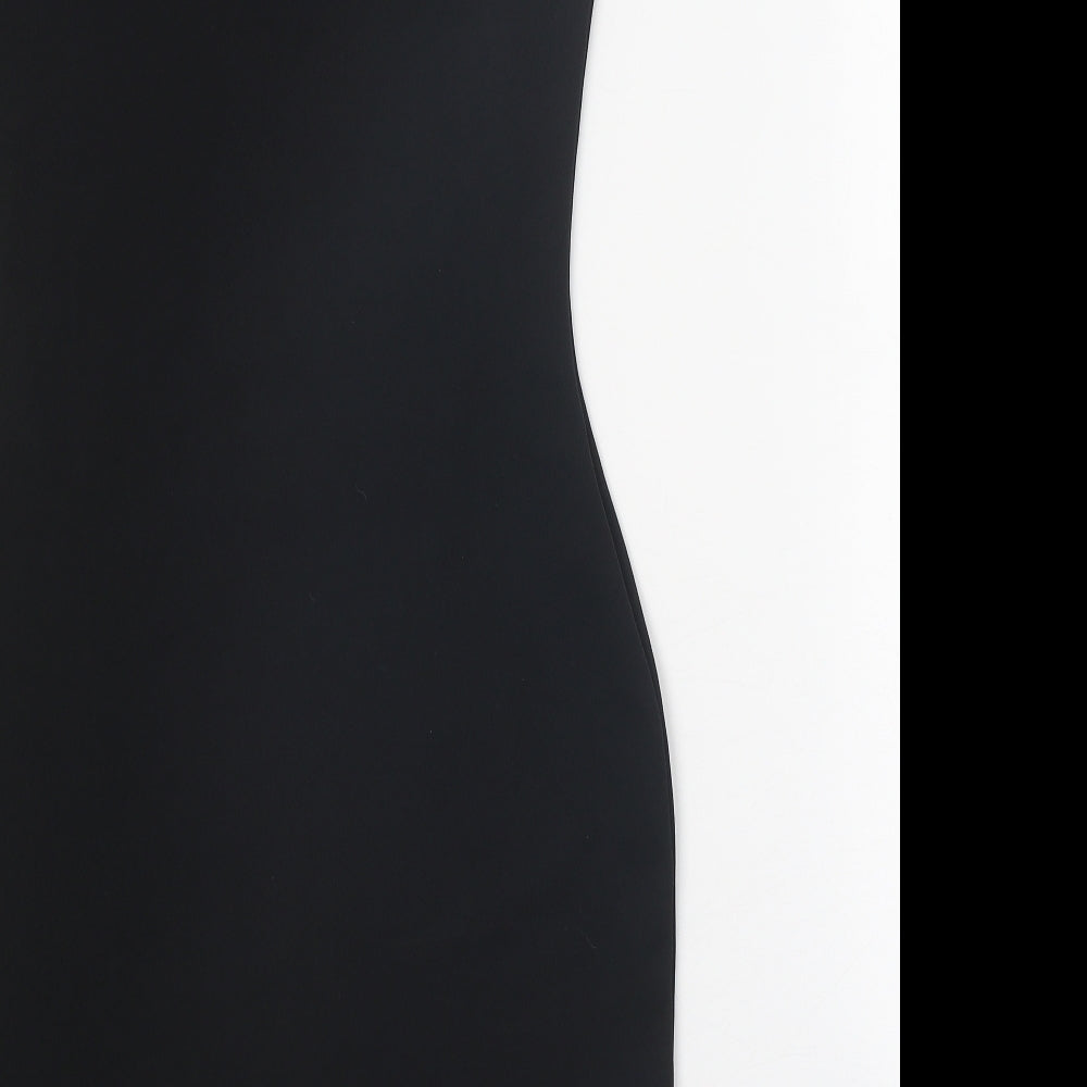 Missguided Womens Black Polyester Bodycon Size 12 Round Neck Pullover