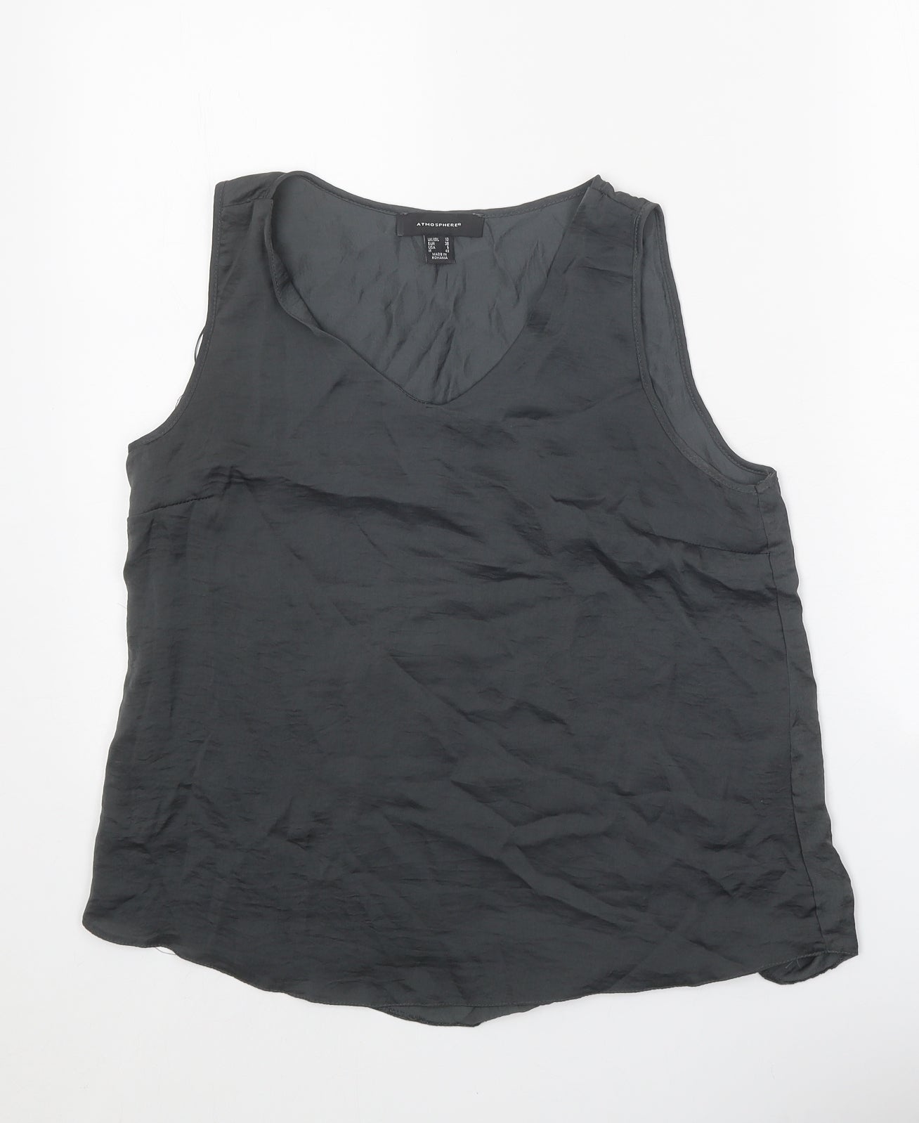 Womens UK Size 10 Atmosphere Grey Basic Tank