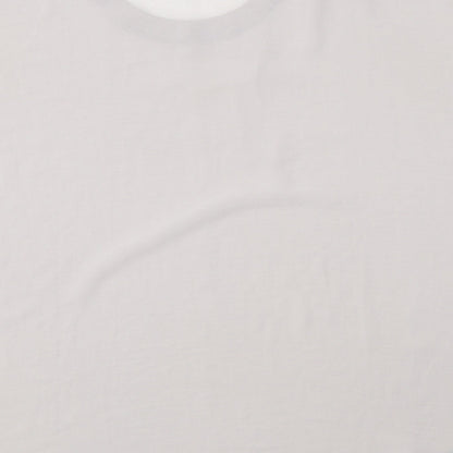 M&Co Womens Grey Polyester Basic T-Shirt Size 14 Scoop Neck