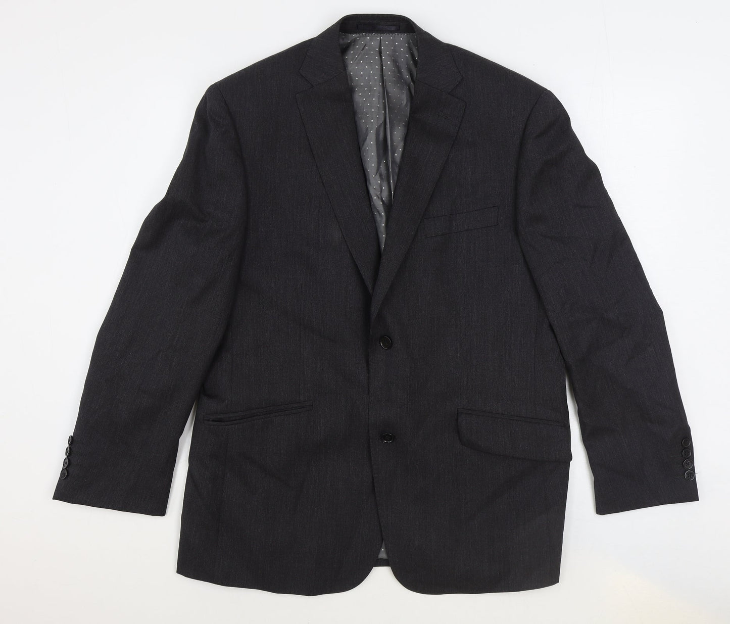Mens UK Size One Size Greenwoods Regular Grey Suit Jacket
