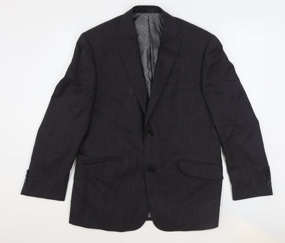 Mens UK Size One Size Greenwoods Regular Grey Suit Jacket