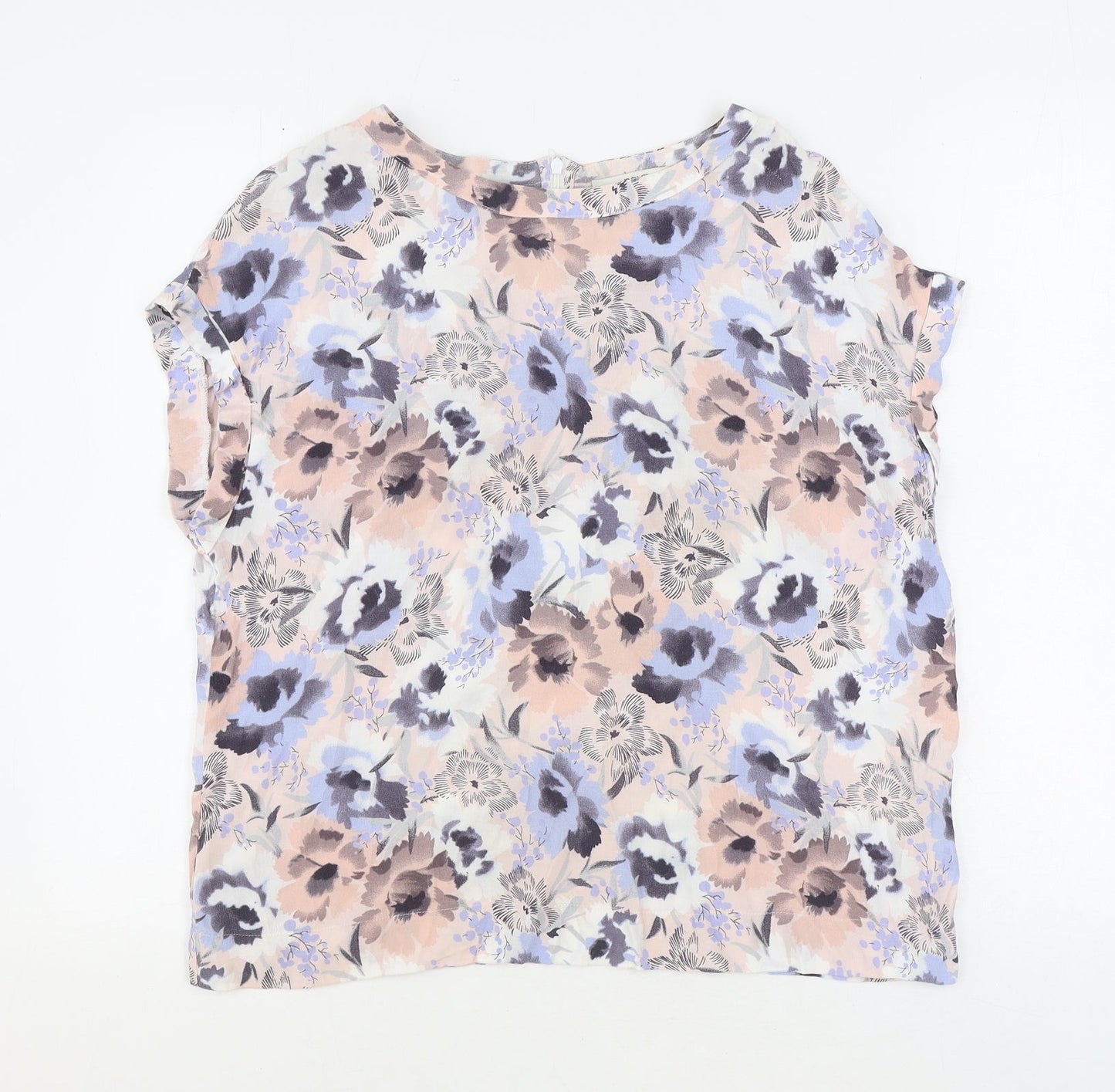 Womens UK Size 14 NEXT Multicoloured Basic Blouse