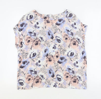 Womens UK Size 14 NEXT Multicoloured Basic Blouse
