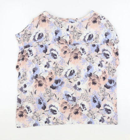 Womens UK Size 14 NEXT Multicoloured Basic Blouse