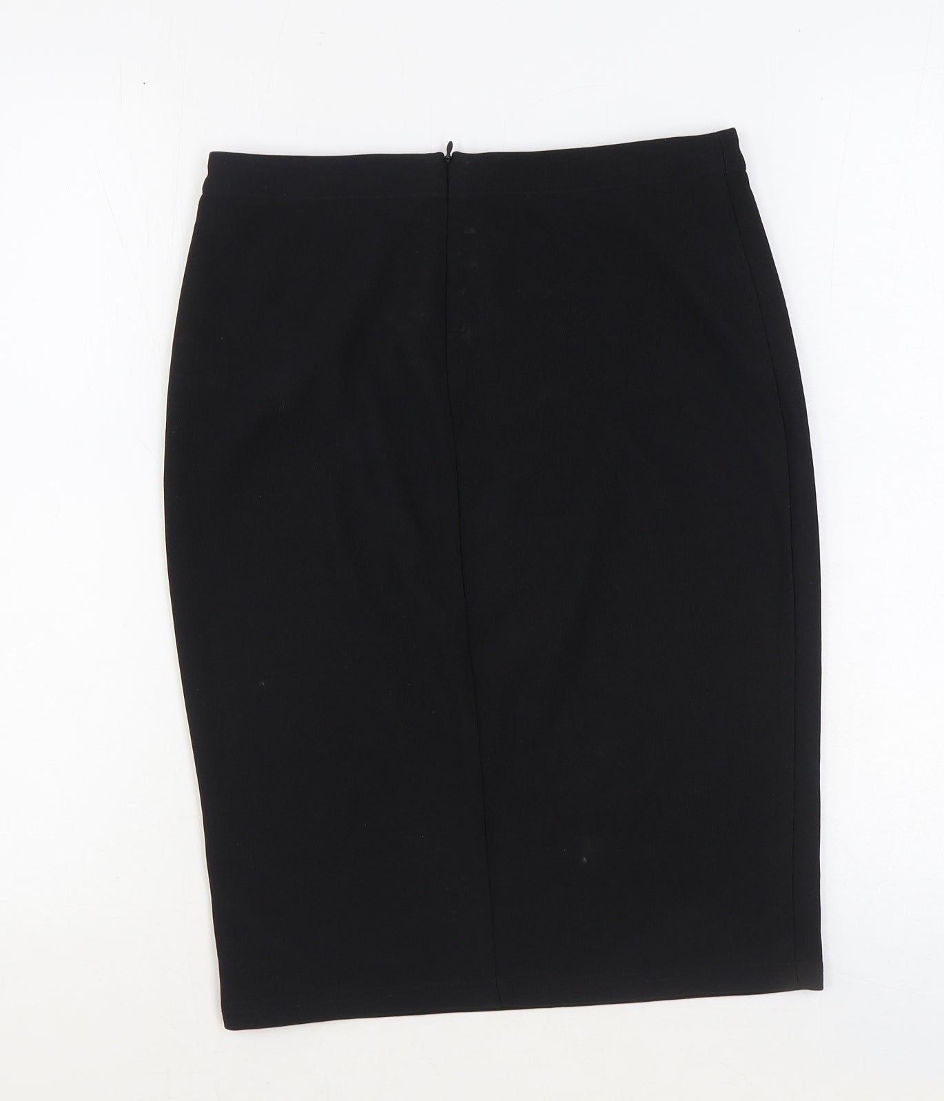 Glamour Womens Black Polyester Straight & Pencil Skirt Size S Zip