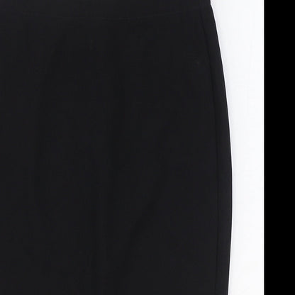 Glamour Womens Black Polyester Straight & Pencil Skirt Size S Zip