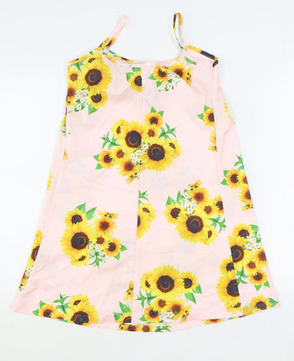 Womens UK Size S Preworn Yellow Camisole Tank