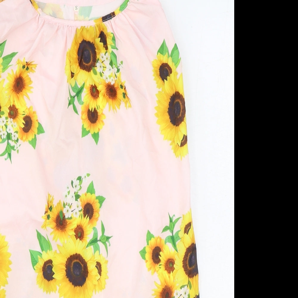 Womens UK Size S Preworn Yellow Camisole Tank