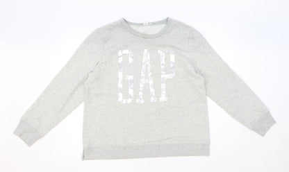Gap Womens Grey Polyester Pullover Sweatshirt Size M Pullover