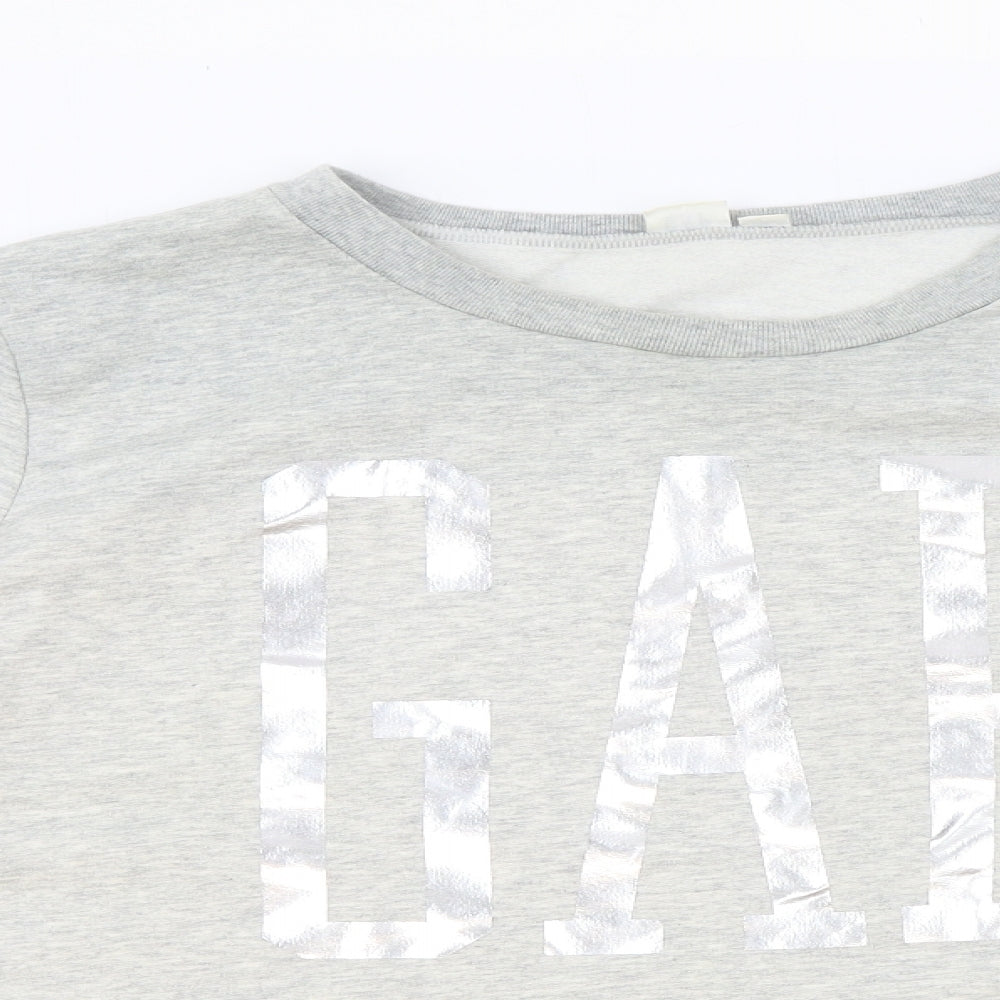 Gap Womens Grey Polyester Pullover Sweatshirt Size M Pullover