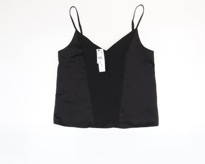 Womens UK Size 10 Topshop Black Camisole Tank