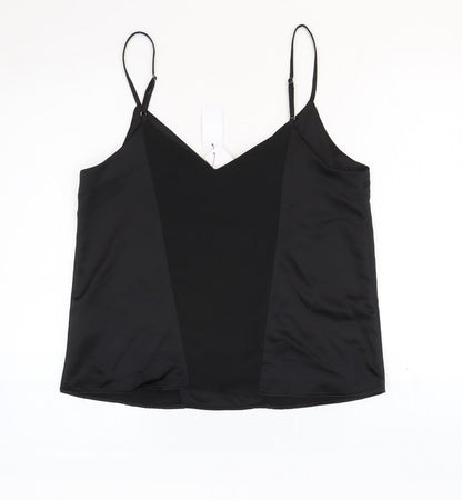 Womens UK Size 10 Topshop Black Camisole Tank