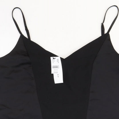 Womens UK Size 10 Topshop Black Camisole Tank
