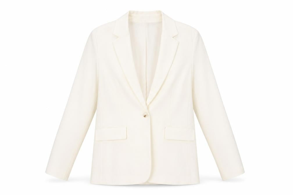 Womens UK Size XS Stradivarius Regular Ivory Blazer