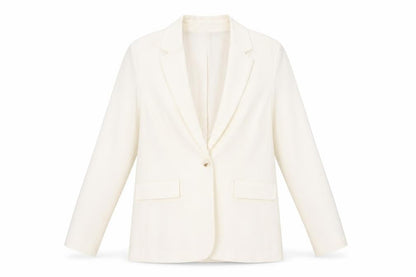 Womens UK Size XS Stradivarius Regular Ivory Blazer