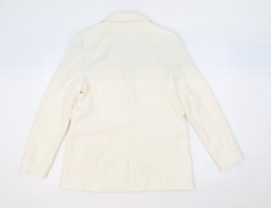 Stradivarius Womens Ivory Polyester Jacket Blazer Size XS