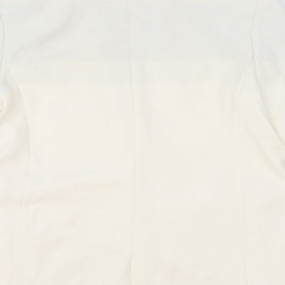 Stradivarius Womens Ivory Polyester Jacket Blazer Size XS