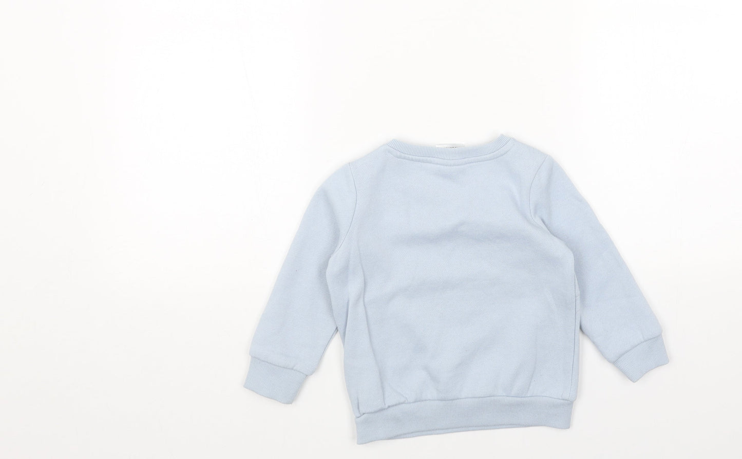 YOUNG ORIGINALS Baby Blue Cotton Pullover Jumper Size 18-24 Months Snap - Shark