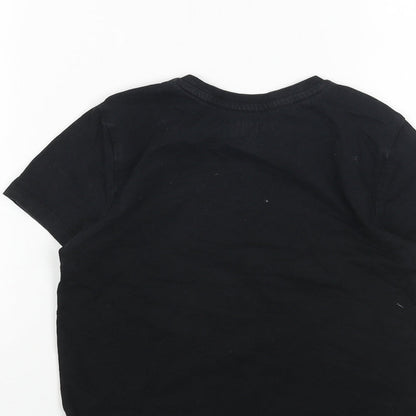 Fortnite Boys Black Cotton Basic T-Shirt Size XS Round Neck Pullover
