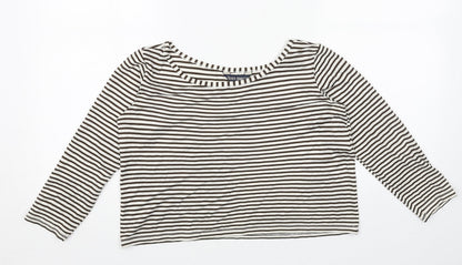 Womens UK Size S French Connection White Cropped Blouse