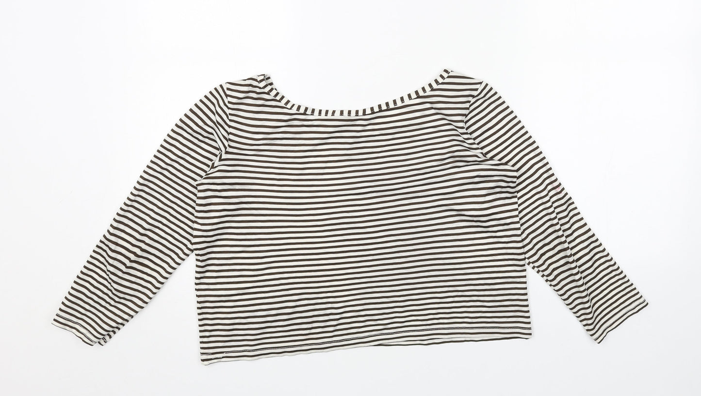 Womens UK Size S French Connection White Cropped Blouse