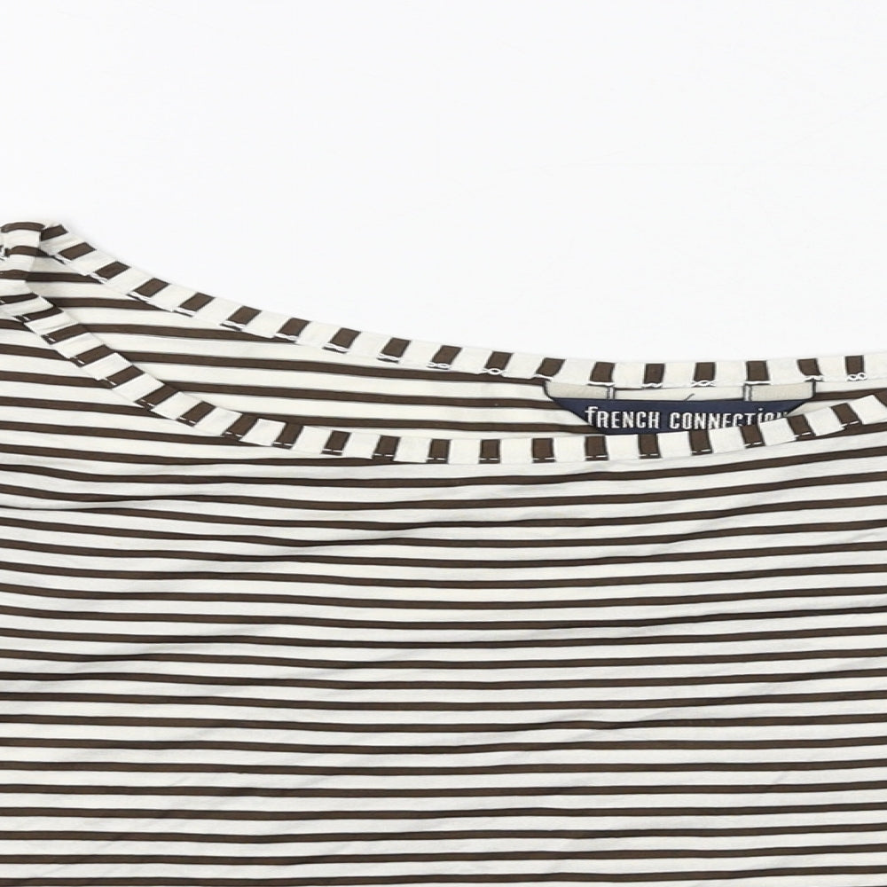 Womens UK Size S French Connection White Cropped Blouse