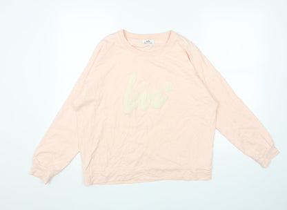 Wallis Womens Pink Viscose Pullover Sweatshirt Size M Pullover - Love