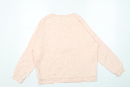 Wallis Womens Pink Viscose Pullover Sweatshirt Size M Pullover - Love