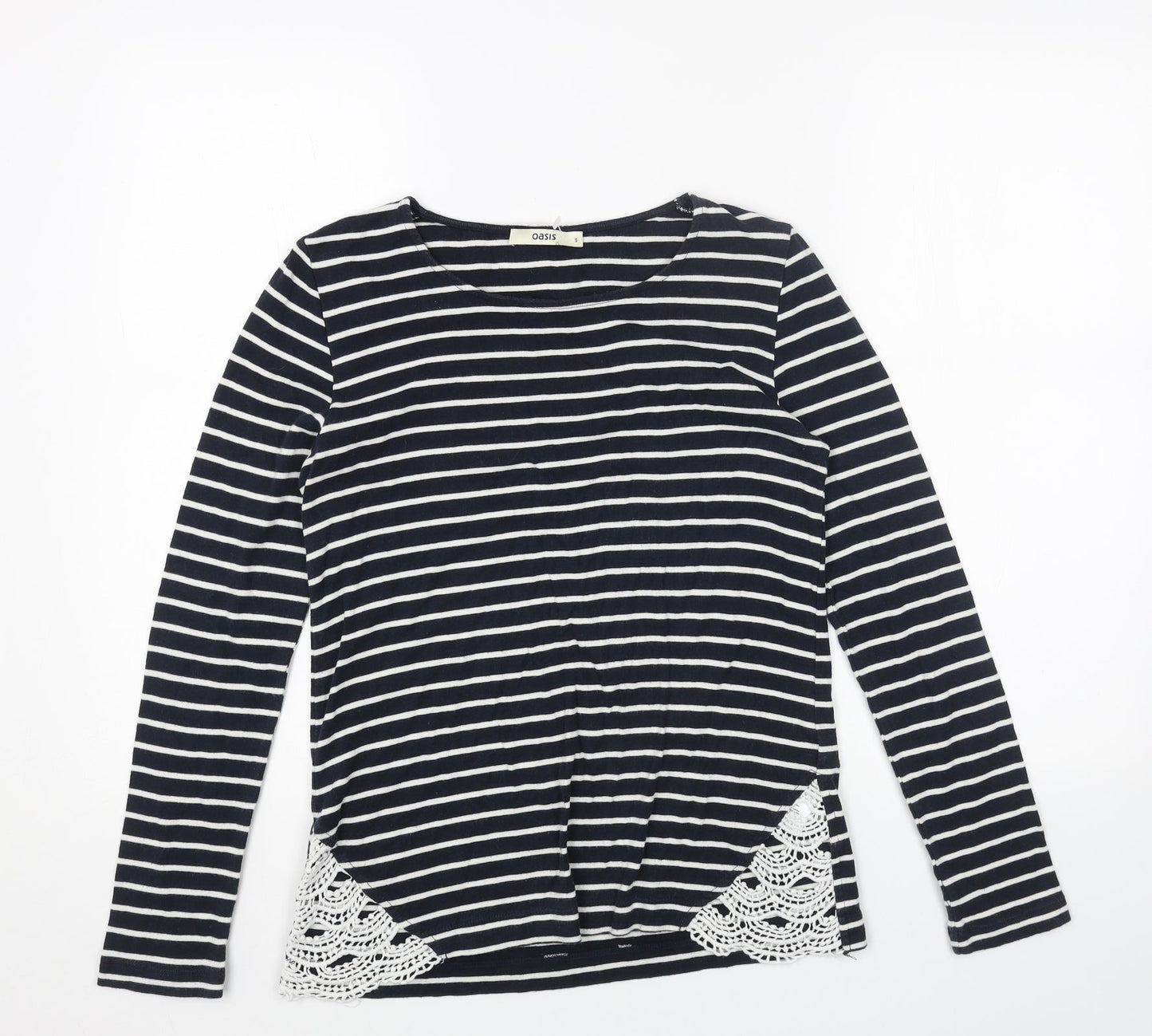 Womens UK Size S Oasis Blue Basic Blouse