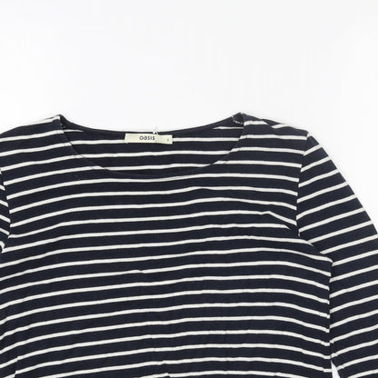 Womens UK Size S Oasis Blue Basic Blouse