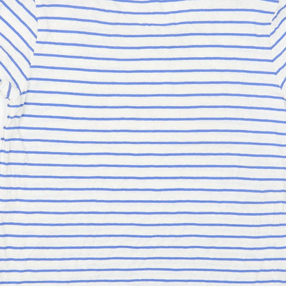 Gap Womens White Striped Cotton Basic T-Shirt Size XS Scoop Neck