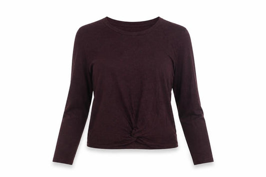 Womens UK Size 10 Red Herring Purple Cropped Blouse