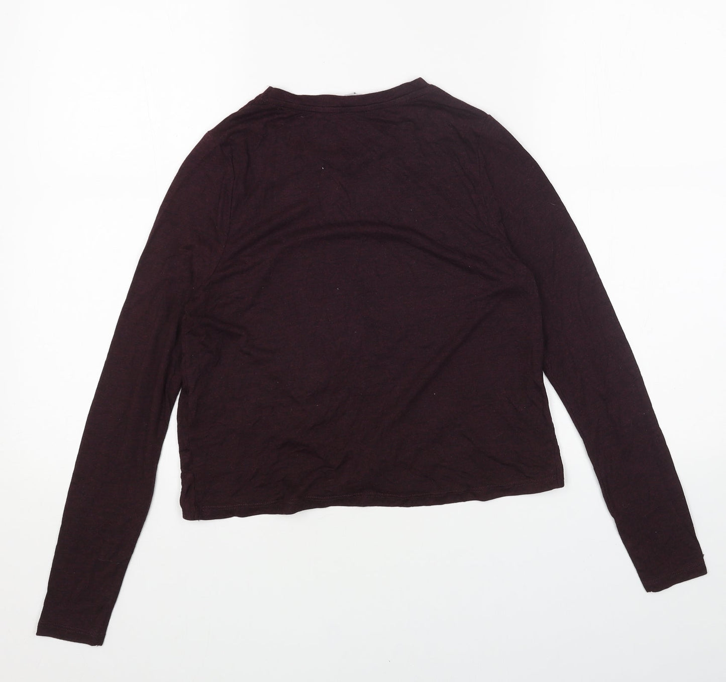 Womens UK Size 10 Red Herring Purple Cropped Blouse