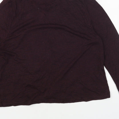 Womens UK Size 10 Red Herring Purple Cropped Blouse