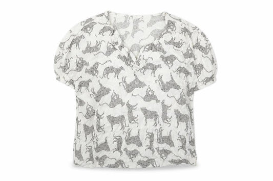 Womens UK Size 10 Primark White Cropped Blouse