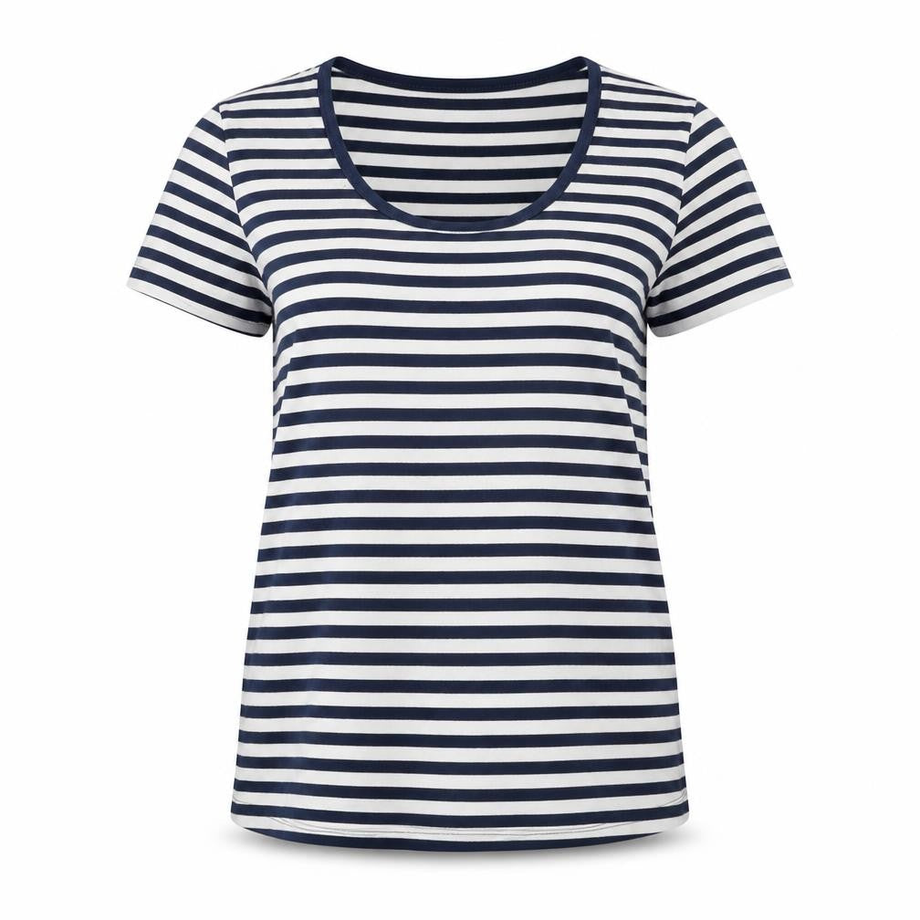 Womens UK Size S Avenue Blue Basic T-Shirt