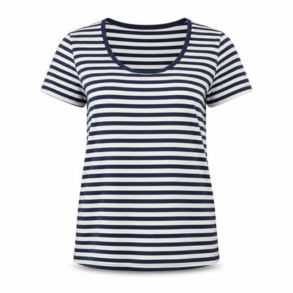 Womens UK Size S Avenue Blue Basic T-Shirt