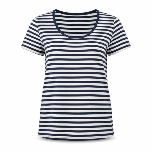 Womens UK Size S Avenue Blue Basic T-Shirt