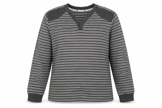 George Womens Grey Striped Cotton Pullover Sweatshirt Size XL Pullover