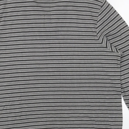 George Womens Grey Striped Cotton Pullover Sweatshirt Size XL Pullover