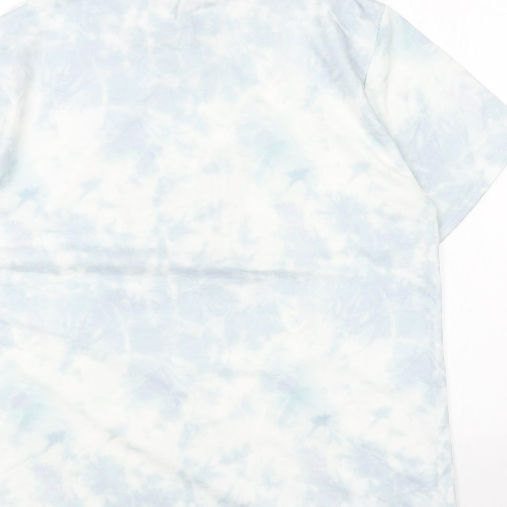 Adolescent Womens Blue Cotton Basic T-Shirt Size M Scoop Neck - Slow Down